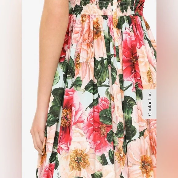 Dolce & Gabanna Floral V-Neck Cotton Sundress - Picture 6 of 14